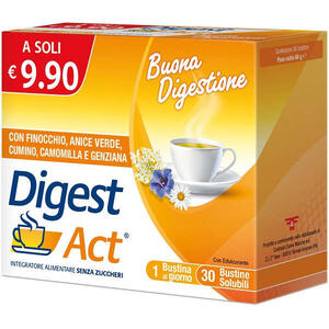 Digest act - 30 bustine solubili senza zuccheri