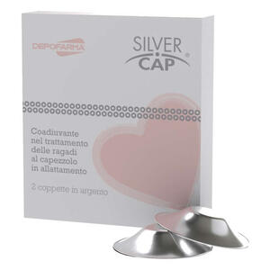 Depofarma - Silver cap coppette in argento copri capezzoli per allattamento 2 pezzi