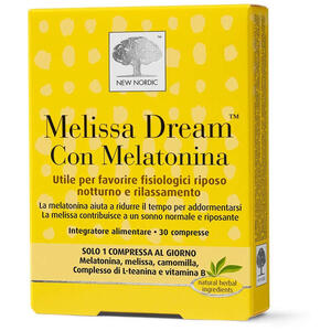 New nordic - Melissa dream con melatonina 30 compresse