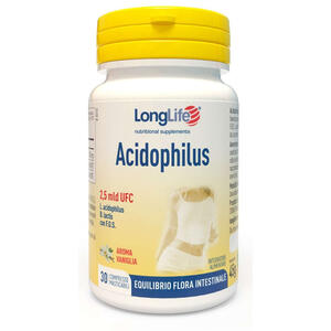 Long life - Longlife acidophilus 30 compresse masticabili
